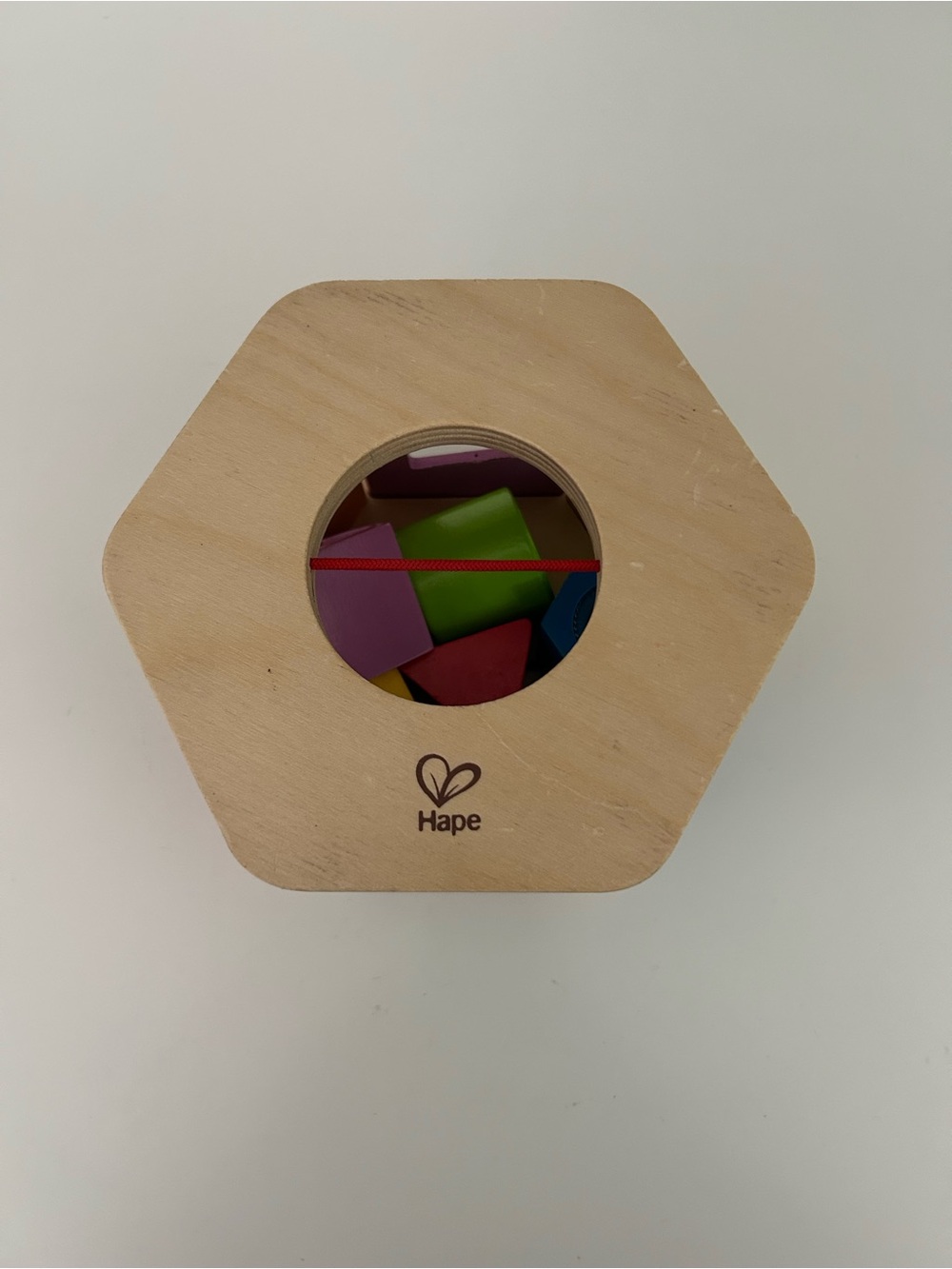 Hape Wooden Shape Sorter Toy - Rainbow Colors - Picture 5 of 5
